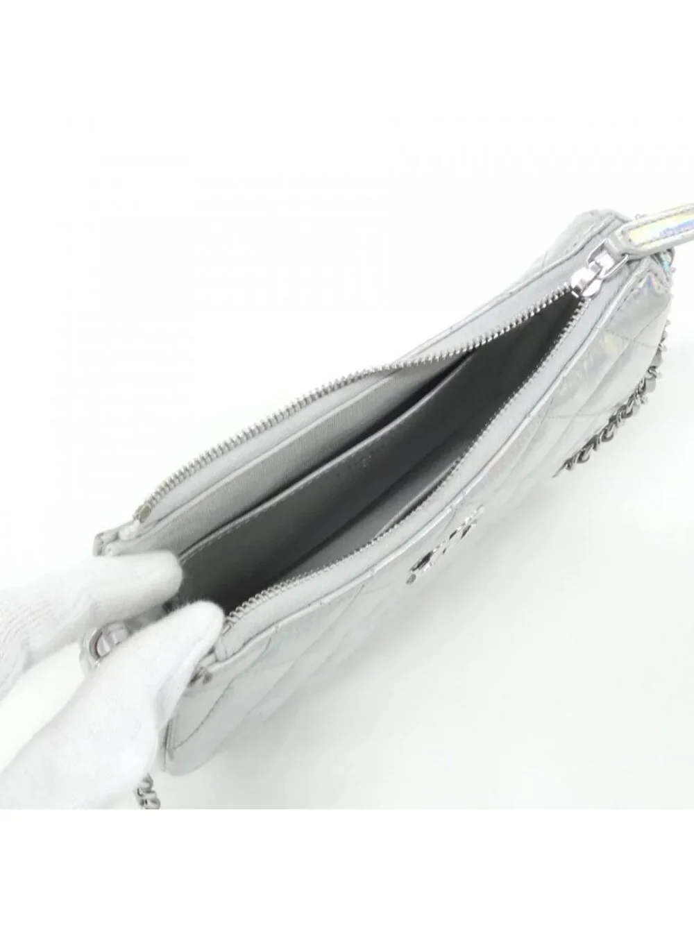 Chanel Shoulder Bag Silver